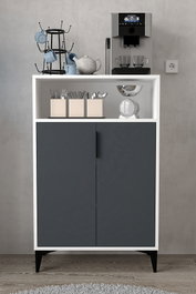 Hanah Home Ada 1202 Armario Multiusos Blanco y Antracita